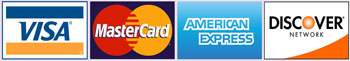accepted card brands - Visa, Mastercard, American Express, and Discover